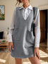 'Xylia' Sleeveless V Neck Sweater Dress - Celes Fashion
